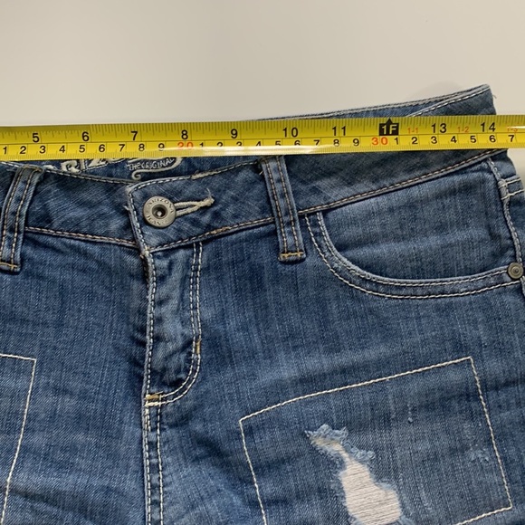 Arizona Low Rise Distressed Denim Shorts - Picture 4 of 7